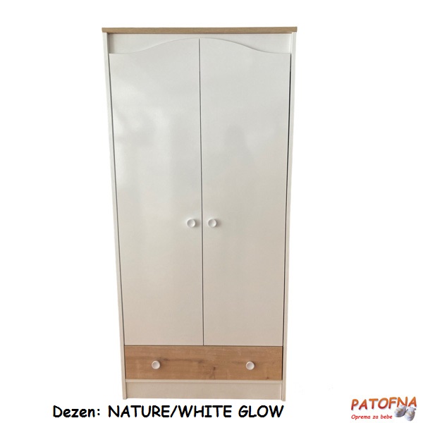 Dečiji ormar za bebe Belis EVA NATURE/WHITE GLOW