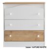 Komoda za bebe Belis EVA NATURE/WHITE