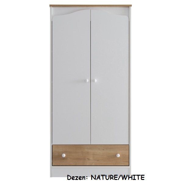 Dečiji ormar za bebe Belis EVA NATURE/WHITE
