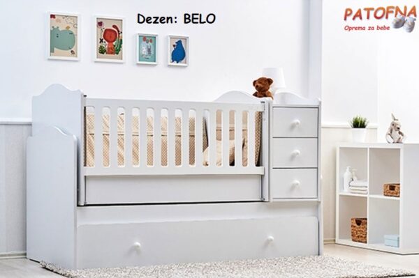 Krevetac za bebe BELIS NOVA, 6 u 1 WHITE