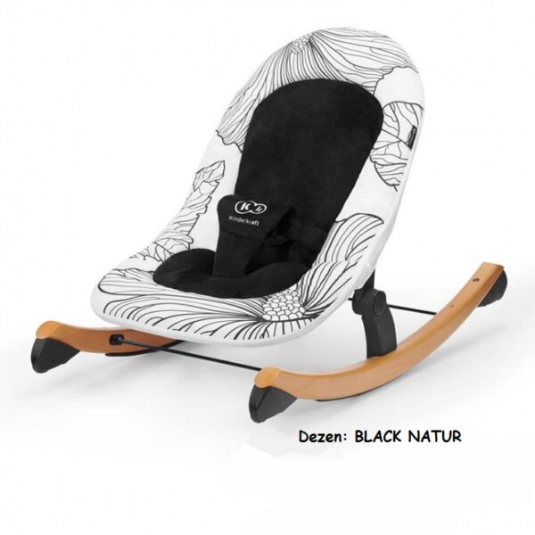Njihalica za bebe Kinderkraft FINIO 2u1 BLACK NATURE