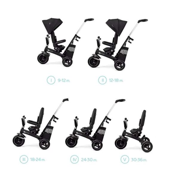 Tricikli / guralica za decu, Kinderkraft EASY TWIST BLACK