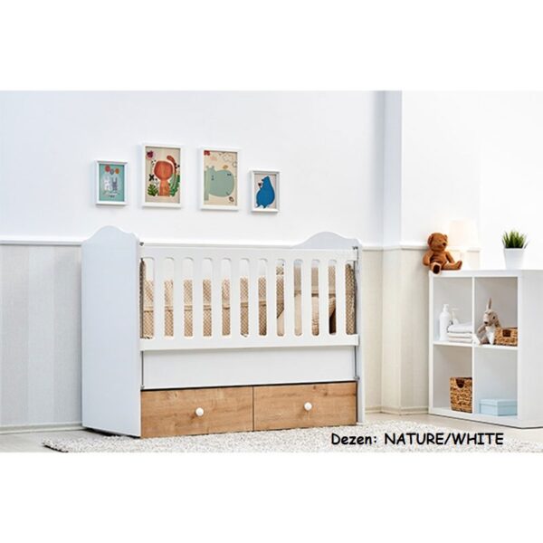 Krevetac za bebe Belis EVA 2 fioke 2u1 NATURE/WHITE