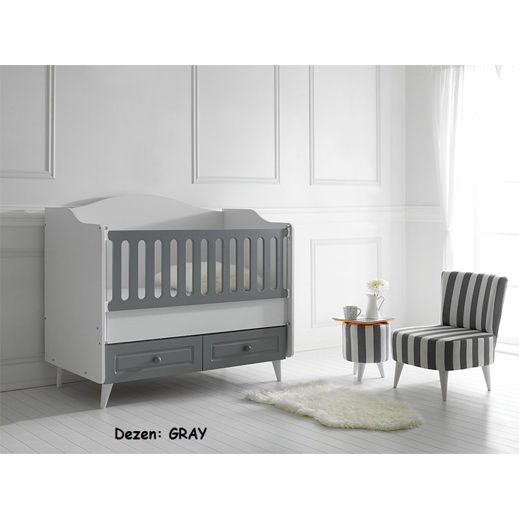 Krevetac za bebe Belis SIENA 2u1 GRAY