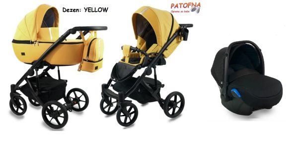 Kolica za bebe Bexa Air 3u1, YELLOW