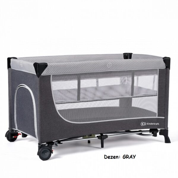 Prenosivi krevetac za bebe Kinderkraft LEODY 2u1 GRAY