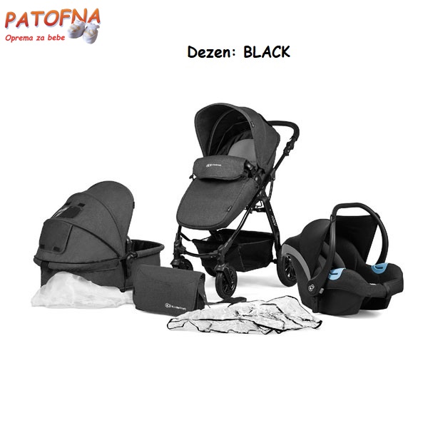 Kolica za bebe Kinderkraft Moov 3u1 BLACK