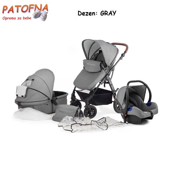 Kolica za bebe Kinderkraft Moov 3u1 GRAY