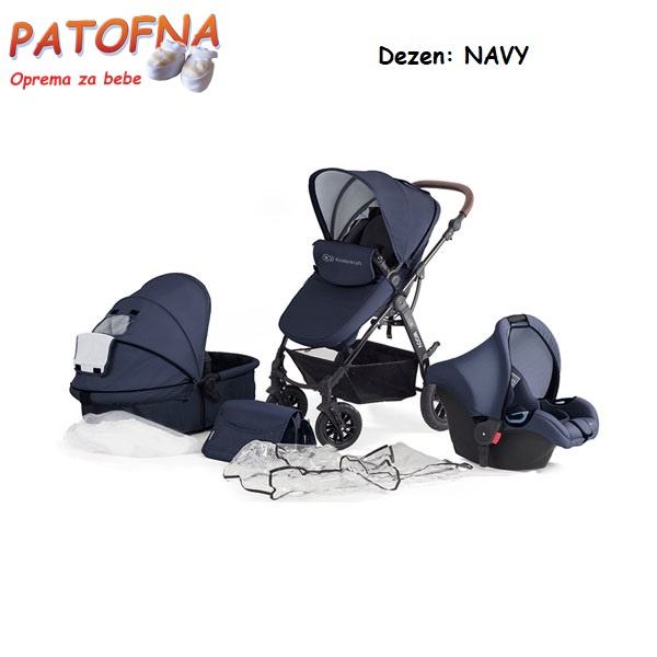 Kolica za bebe Kinderkraft Moov 3u1 NAVY