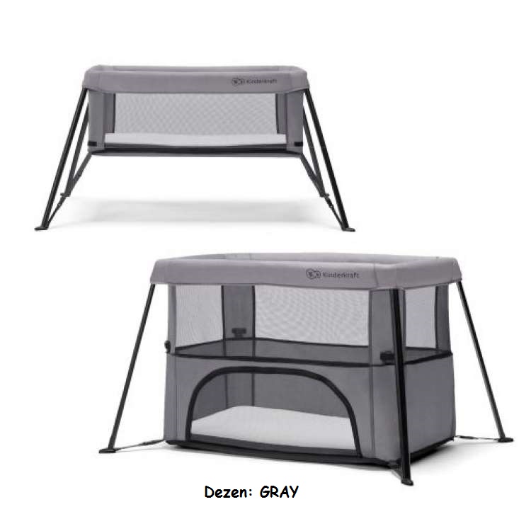 Prenosivi krevetac za bebe Kinderkraft MOVI 2u1 GRAY