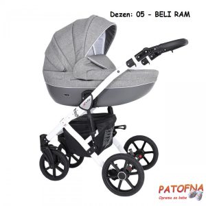 Kolica za bebe Kunert Mila, 3 u 1 05 BELI RAM