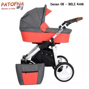 Kolica za bebe Kunert Rotax, 2 u 1 08 BELI RAM