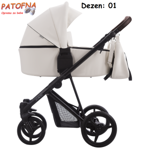 Kolica za bebe Bebetto Flavio Pro 3 u 1, 01 CRNI RAM