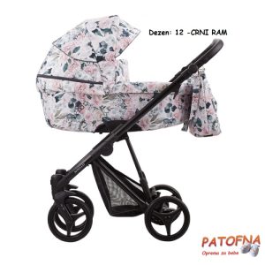 Kolica za bebe Bebetto Nitello 2 u 1, 12 CRNI RAM