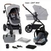 Kolica za bebe Kinderkraft A-tour 3u1 LIGHT GRAY