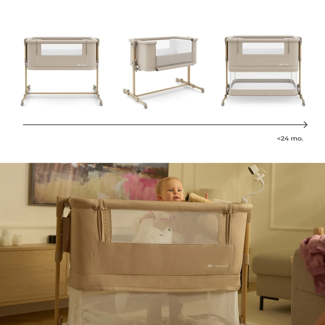 Kolevka za bebe Kinderkraft NESTE GROW 2 2u1