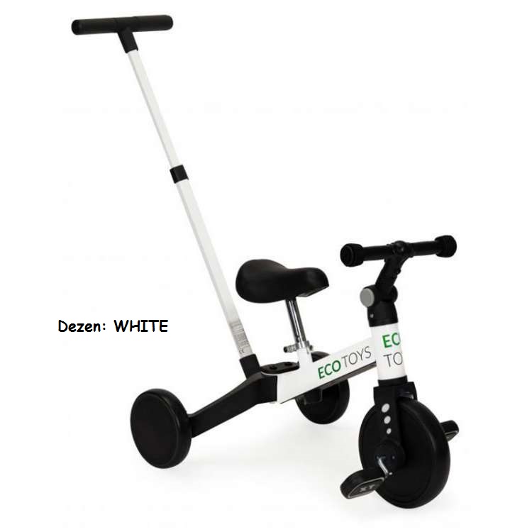Tricikli / guralica za decu/ balance bike, Eco Toys 4u1 WHITE