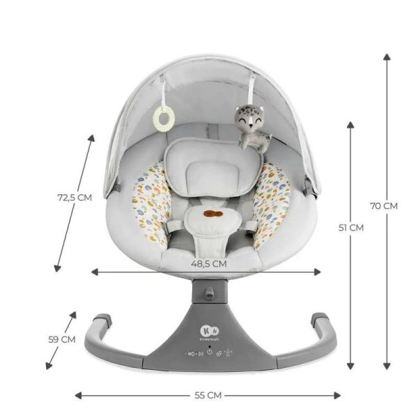 Ljuljaška Kinderkraft Lumi 2, LIGHT GRAY