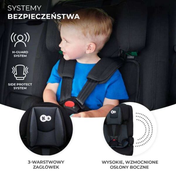 BLACK|Auto sedište Kinderkraft Safety Fix2 I SIZE 76-150 CM