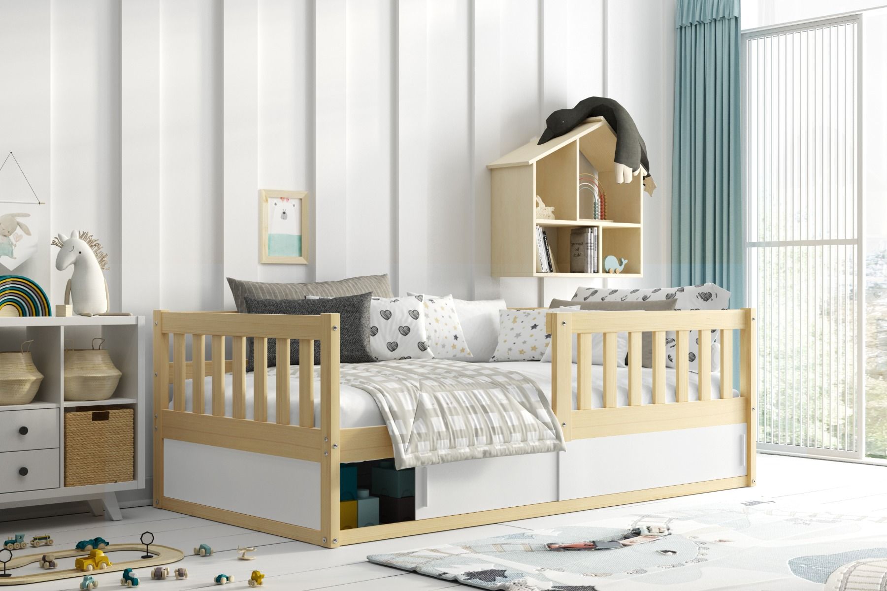 Dečiji krevet SMART 160x80cm, sa fiokom Dečiji krevet SMART 160x80cm, sa fiokom