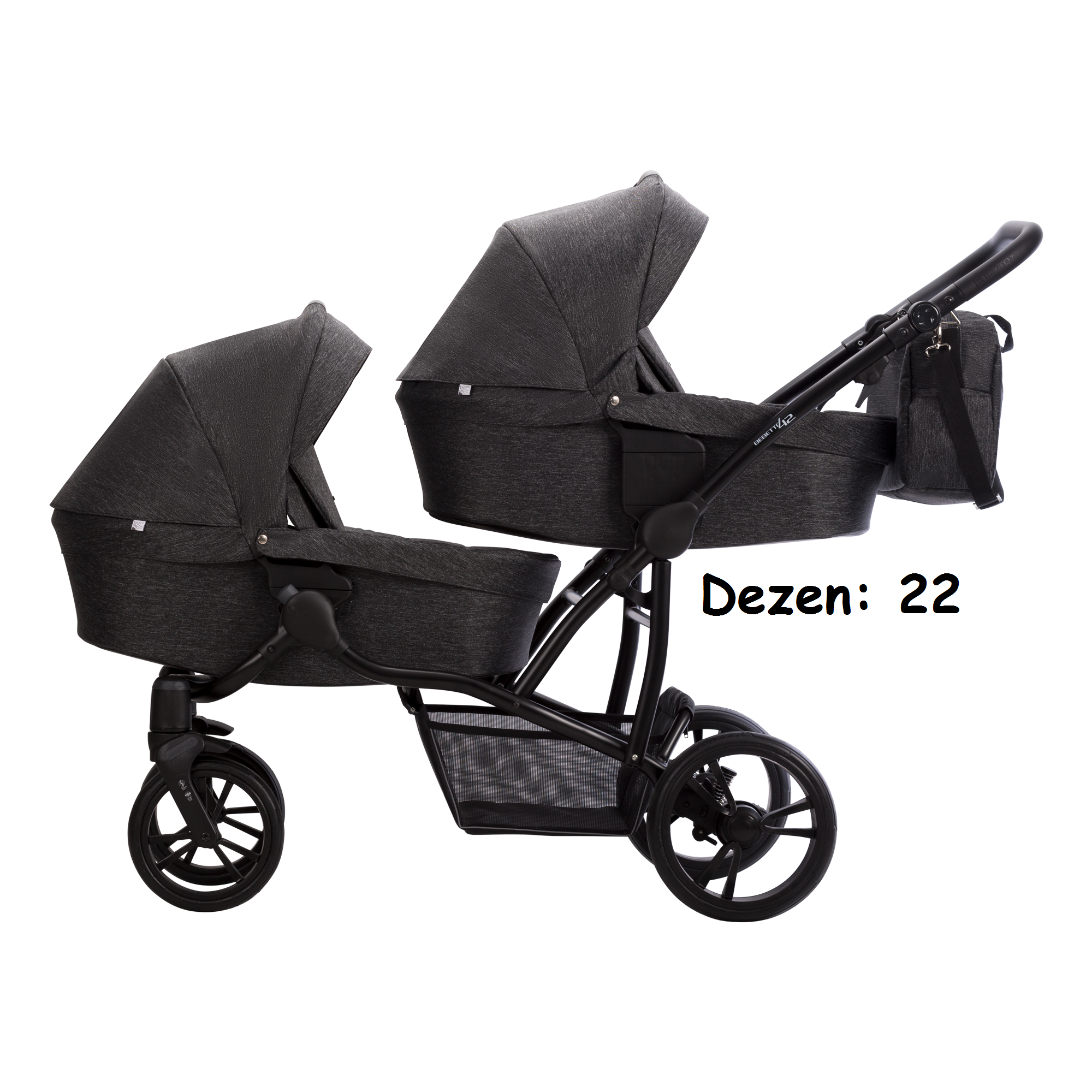 Kolica za bebe Bebetto 42, set 2/3u1, platno/eko koža. 22 (platno)