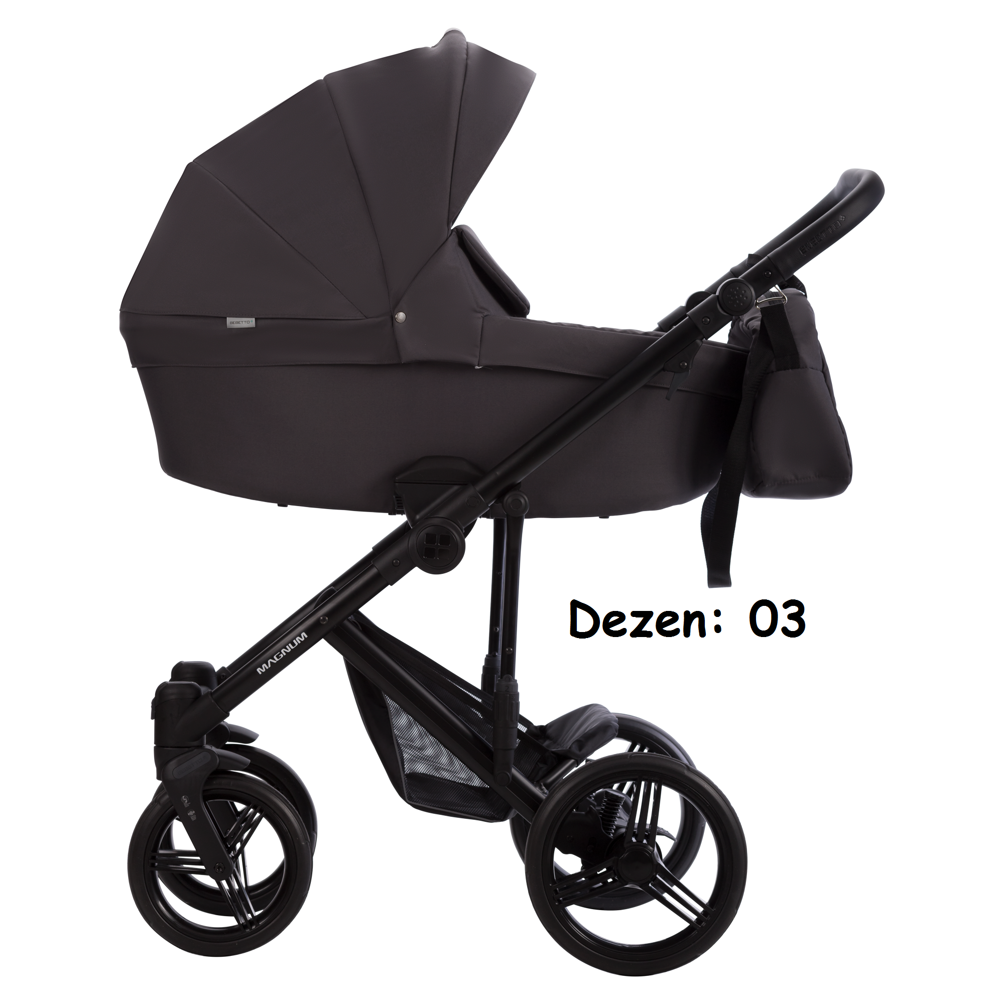 Kolica za bebe Bebetto Magnum Light, set 2/3u1, platno/eko koža. 03 (platno)
