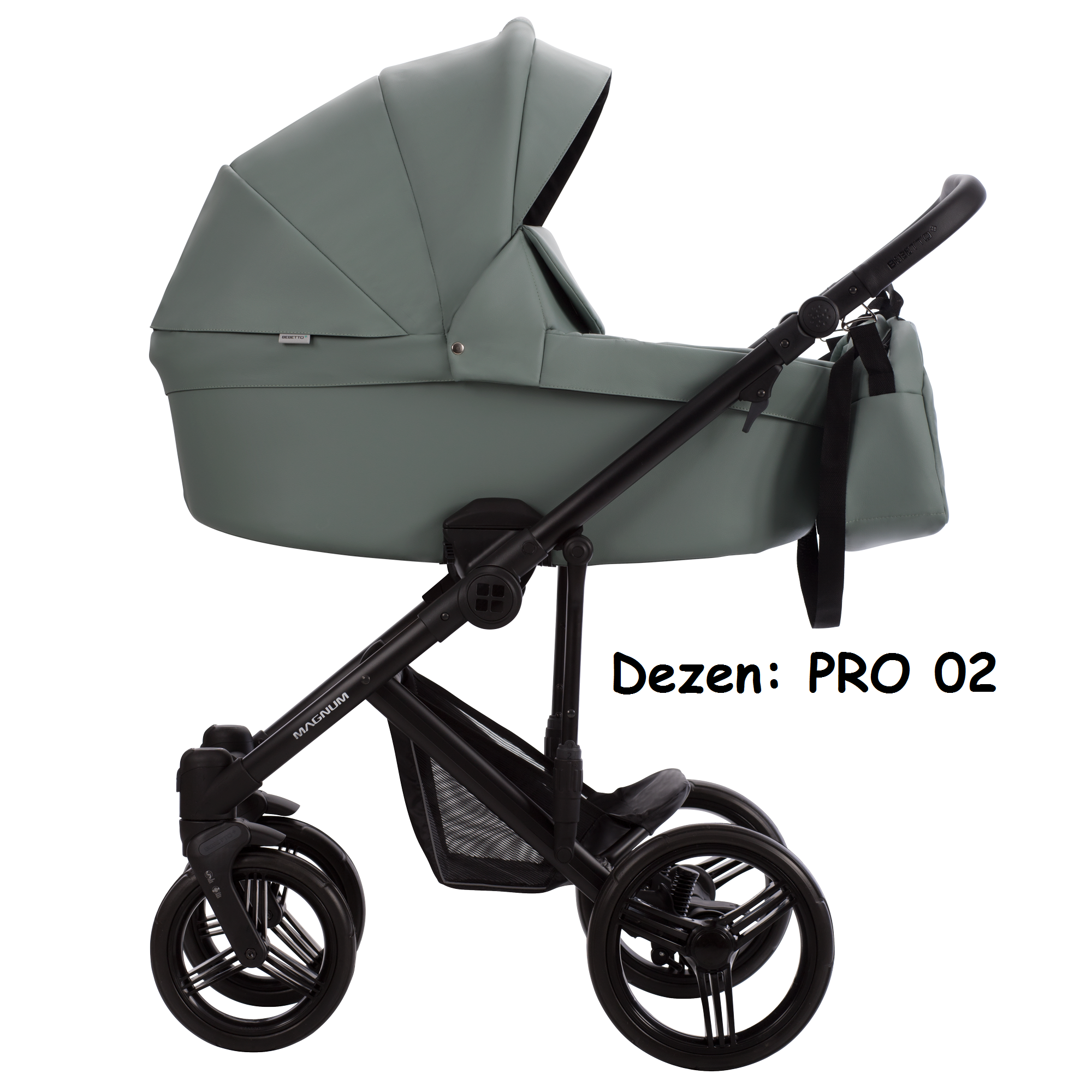 Kolica za bebe Bebetto Magnum Light, set 2/3u1, platno/eko koža. PRO 02 (eko koža)