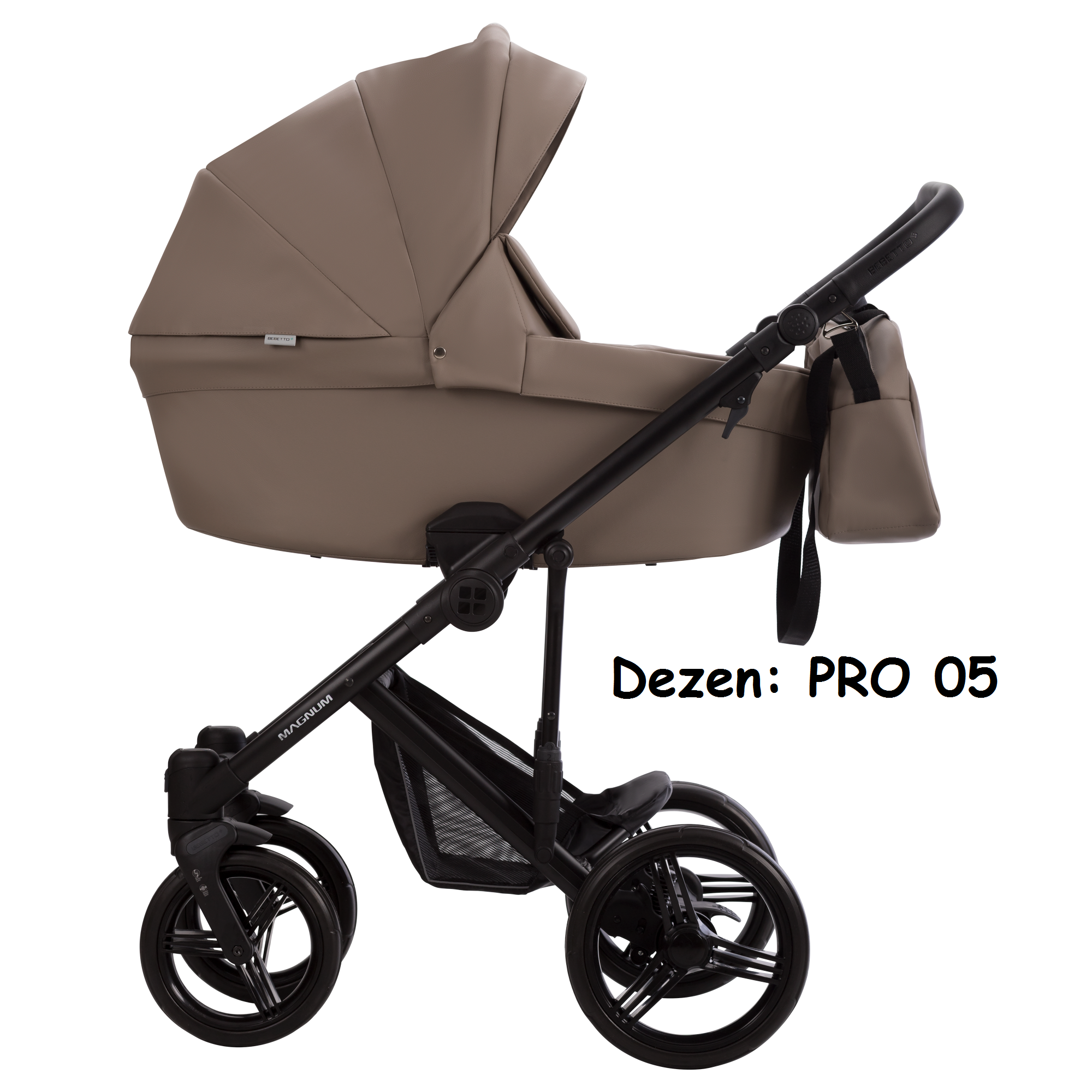 Kolica za bebe Bebetto Magnum Light, set 2/3u1, platno/eko koža. PRO 05 (eko koža)