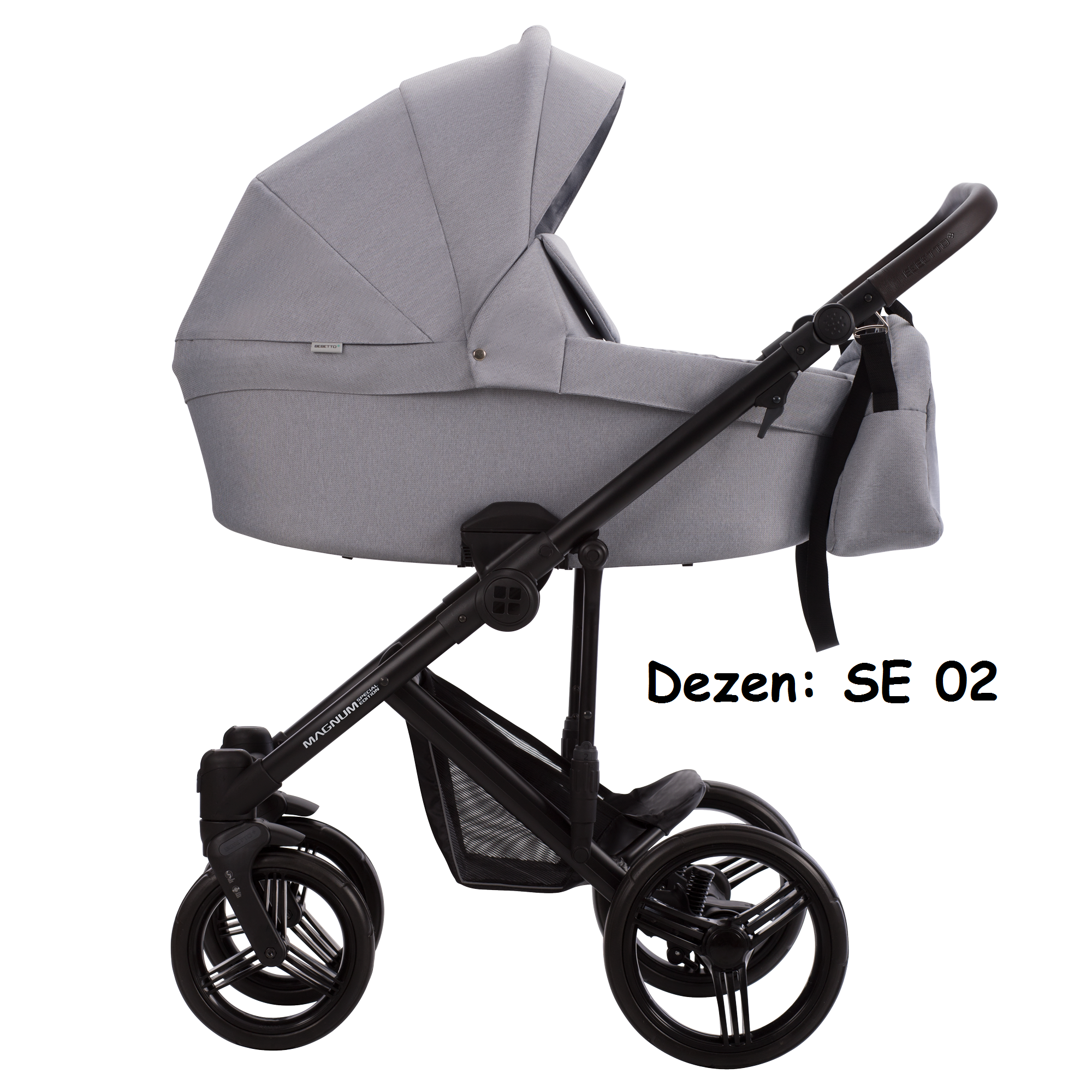 Kolica za bebe Bebetto Magnum Light, set 2/3u1, platno/eko koža. SE 02 (platno)