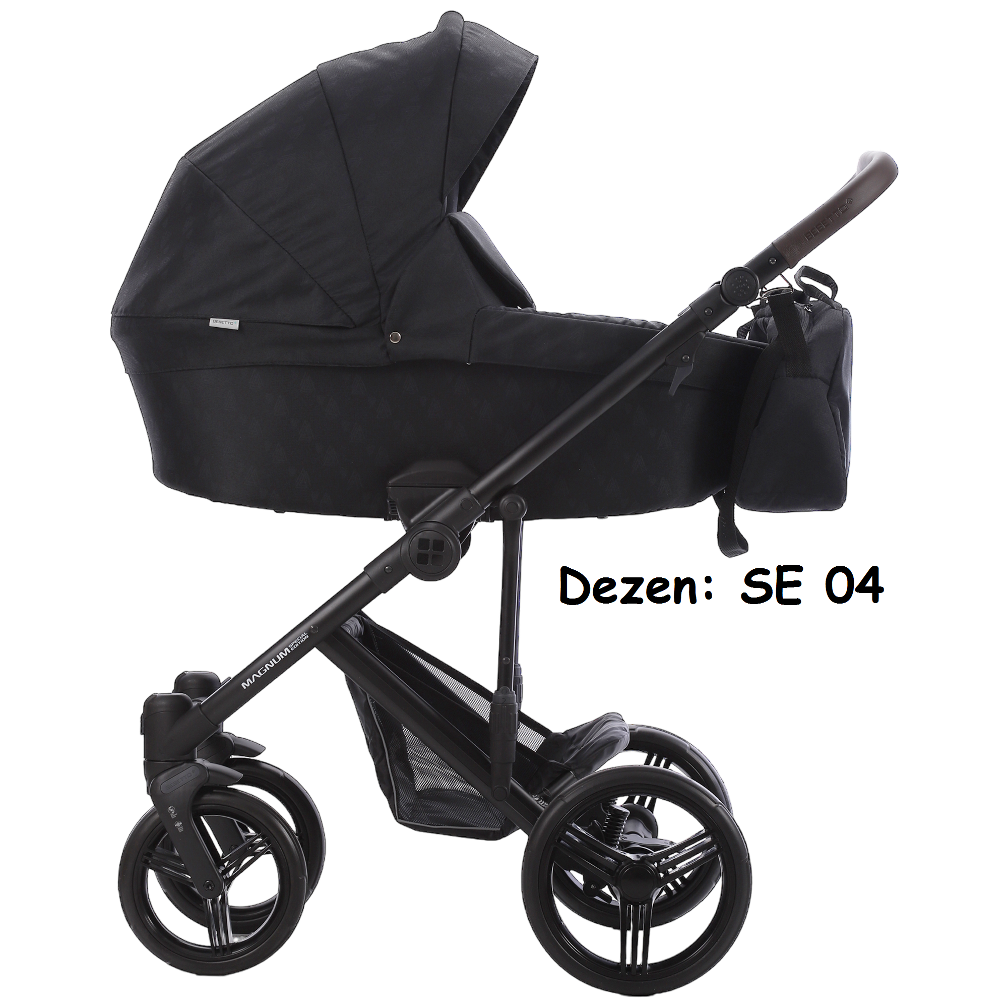 Kolica za bebe Bebetto Magnum Light, set 2/3u1, platno/eko koža. SE 04 (platno)