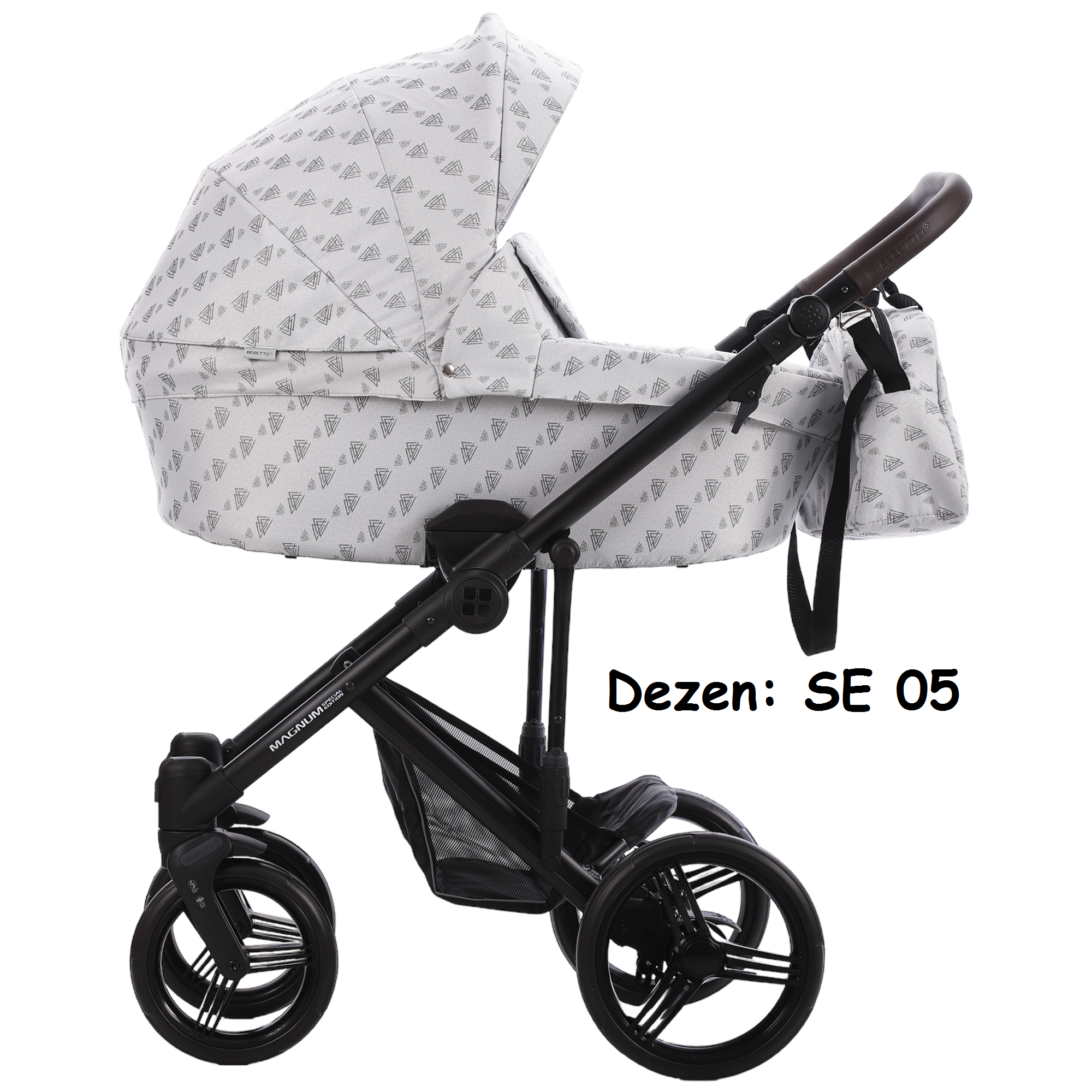 Kolica za bebe Bebetto Magnum Light, set 2/3u1, platno/eko koža. SE 05 (platno)