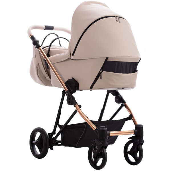Kolica za bebe Bebetto Yoddi, set 2/3 u 1, platno/eko koža/premium class