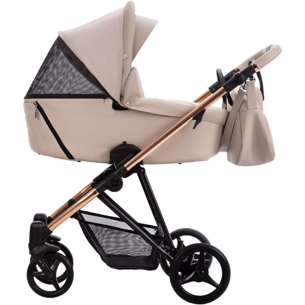 Kolica za bebe Bebetto Yoddi, set 2/3 u 1, platno/eko koža/premium class