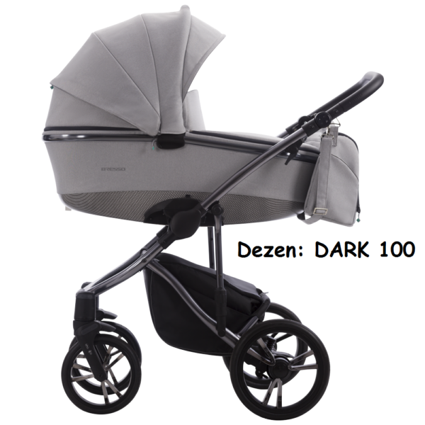 Kolica za bebe Bebetto BRESSO PREMIUM CLASS set 2/3 u 1, DARK 100 (platno)