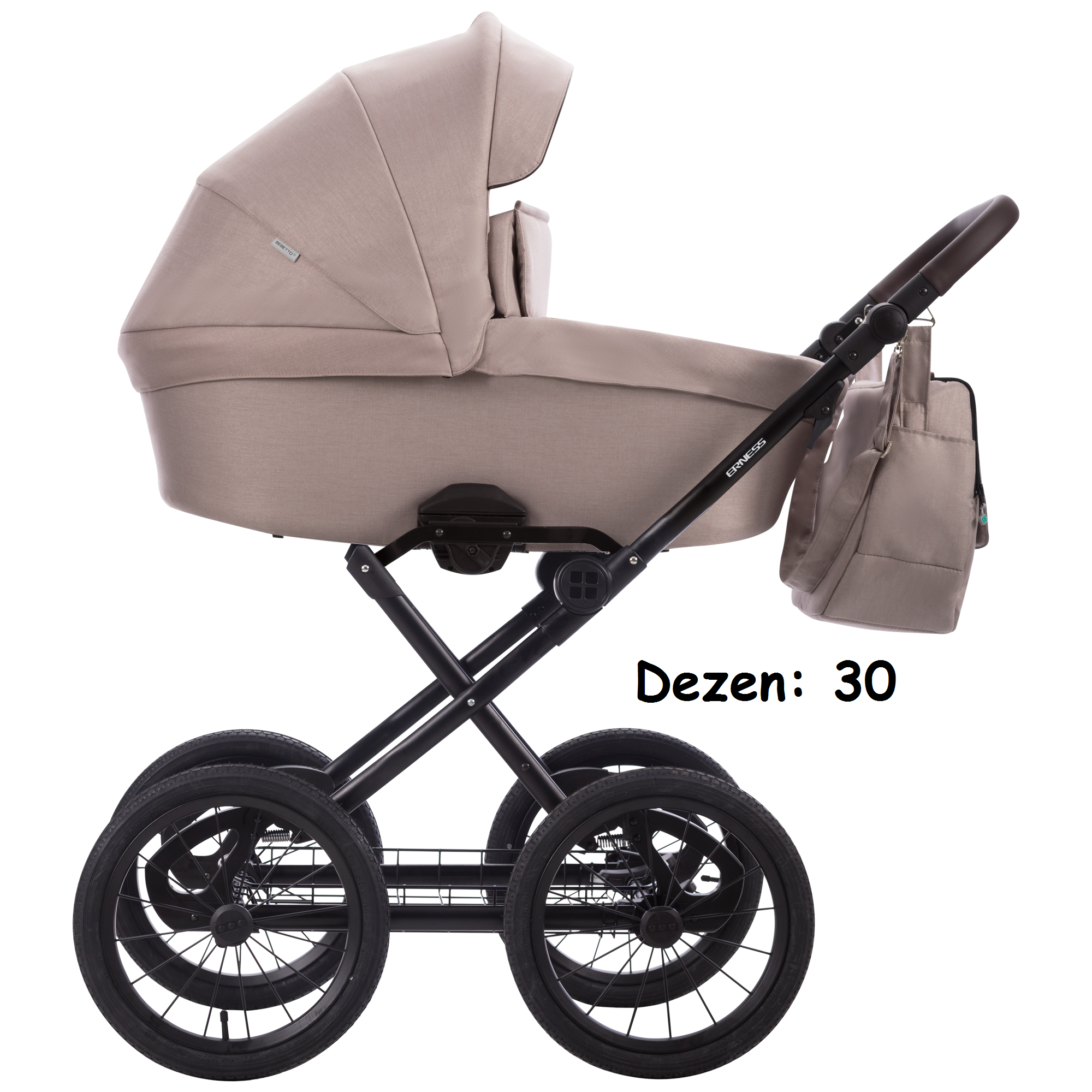 Kolica za bebe Bebetto Erness, set 2/3u1, platno/eko koža. 30 (platno)