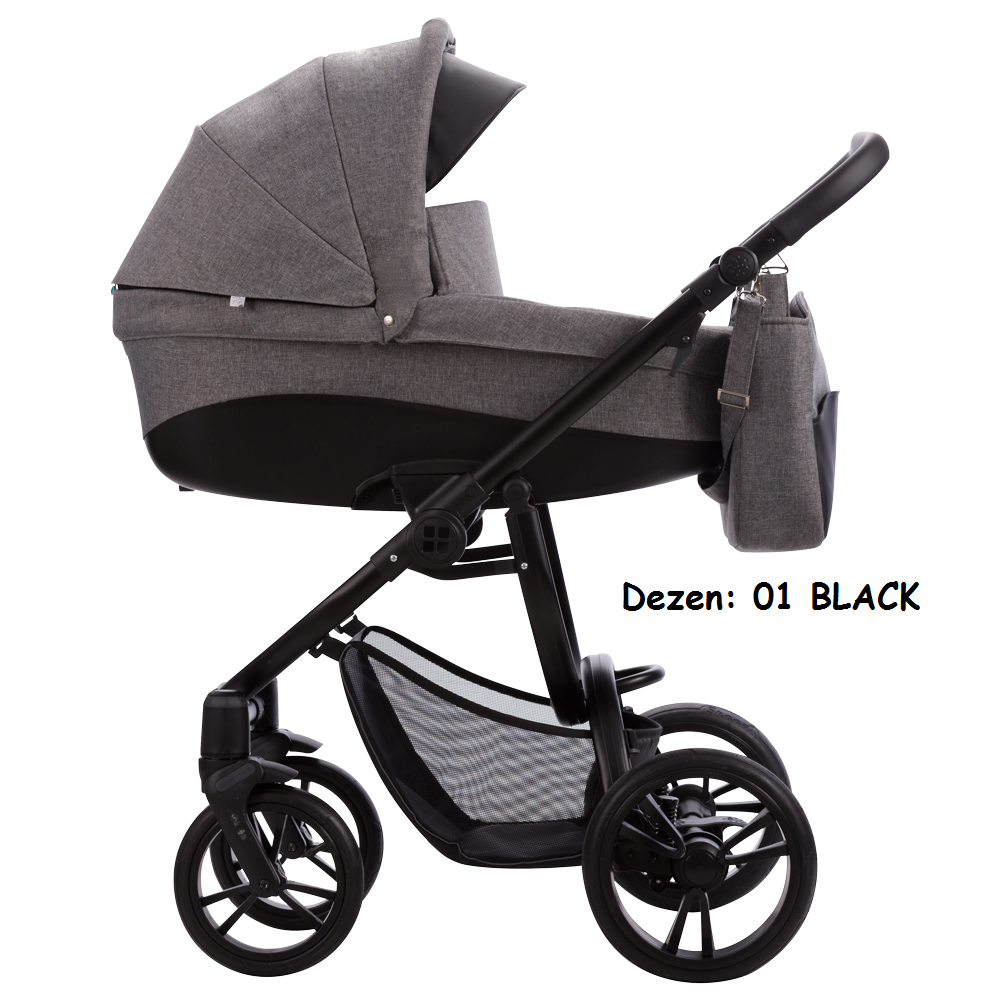 Kolica za bebe Bebetto Holland, set 2/3u1, 01 BLACK (platno)