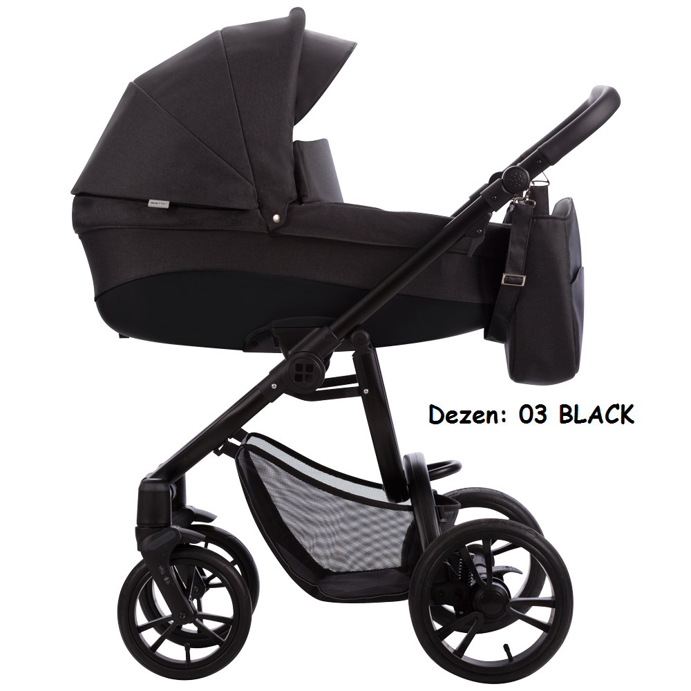 Kolica za bebe Bebetto Holland, set 2/3u1, 03 BLACK (platno)