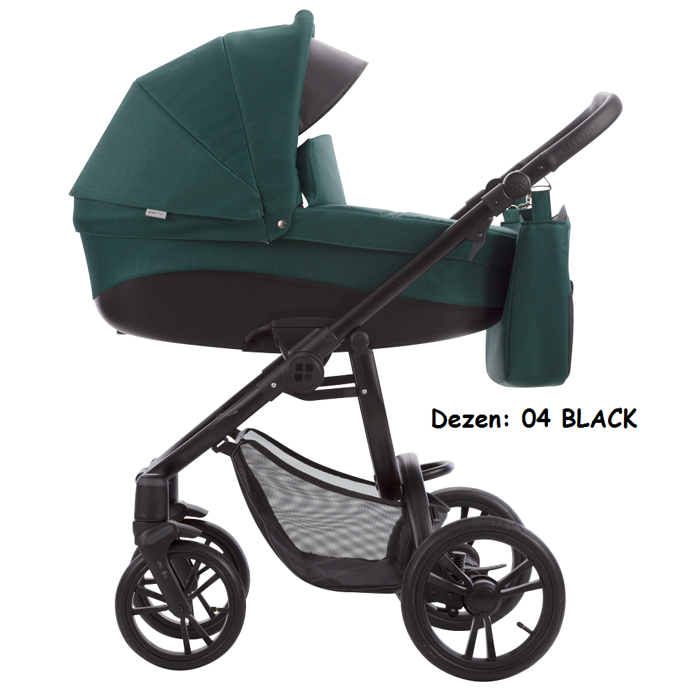 Kolica za bebe Bebetto Holland, set 2/3u1, 04 BLACK (platno)