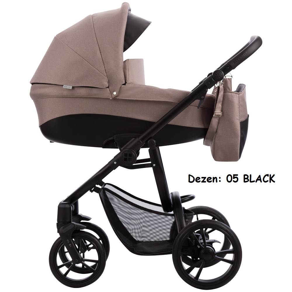 Kolica za bebe Bebetto Holland, set 2/3u1, 05 BLACK (platno)