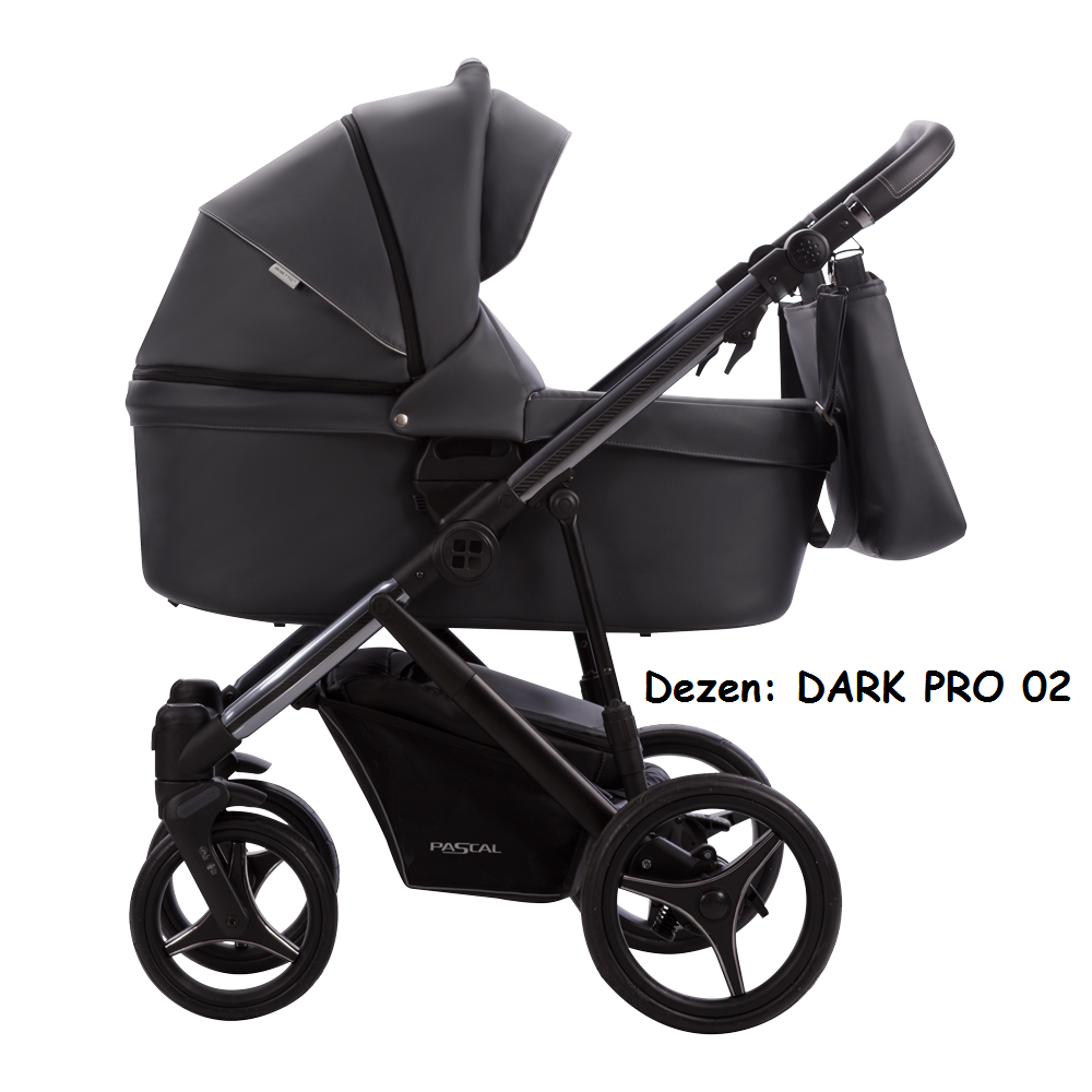 Kolica za bebe Bebetto Pascal 2/3 u 1 DARK PRO 02 (eko koža)