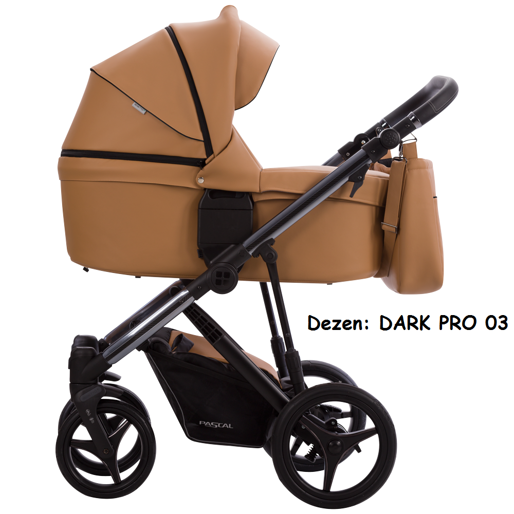 Kolica za bebe Bebetto Pascal 2/3 u 1 DARK PRO 03 (eko koža)