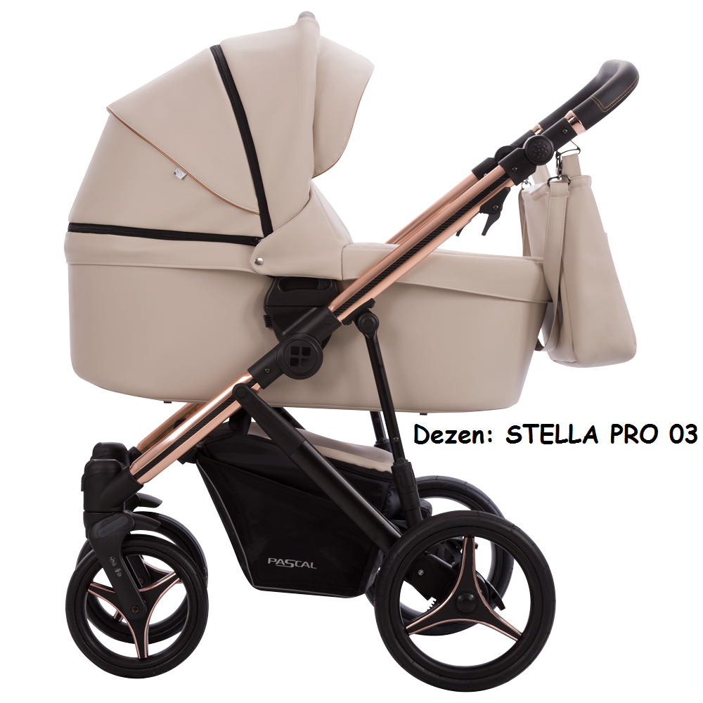 Kolica za bebe Bebetto Pascal 2/3 u 1 STELLA PRO 03 (eko koža)