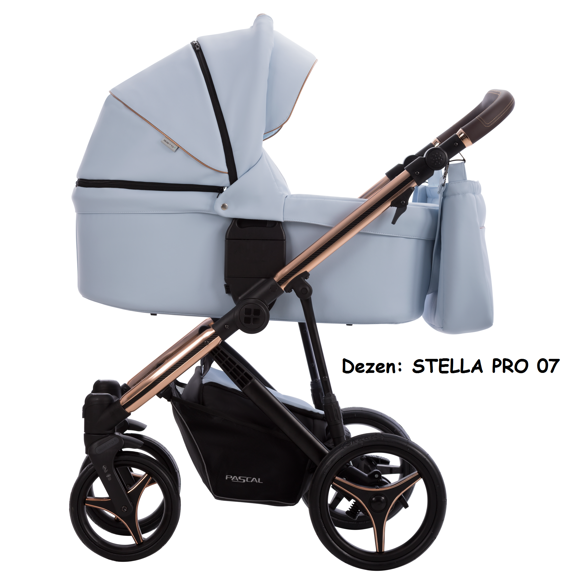 Kolica za bebe Bebetto Pascal 2/3 u 1 STELLA PRO 07 (eko koža)