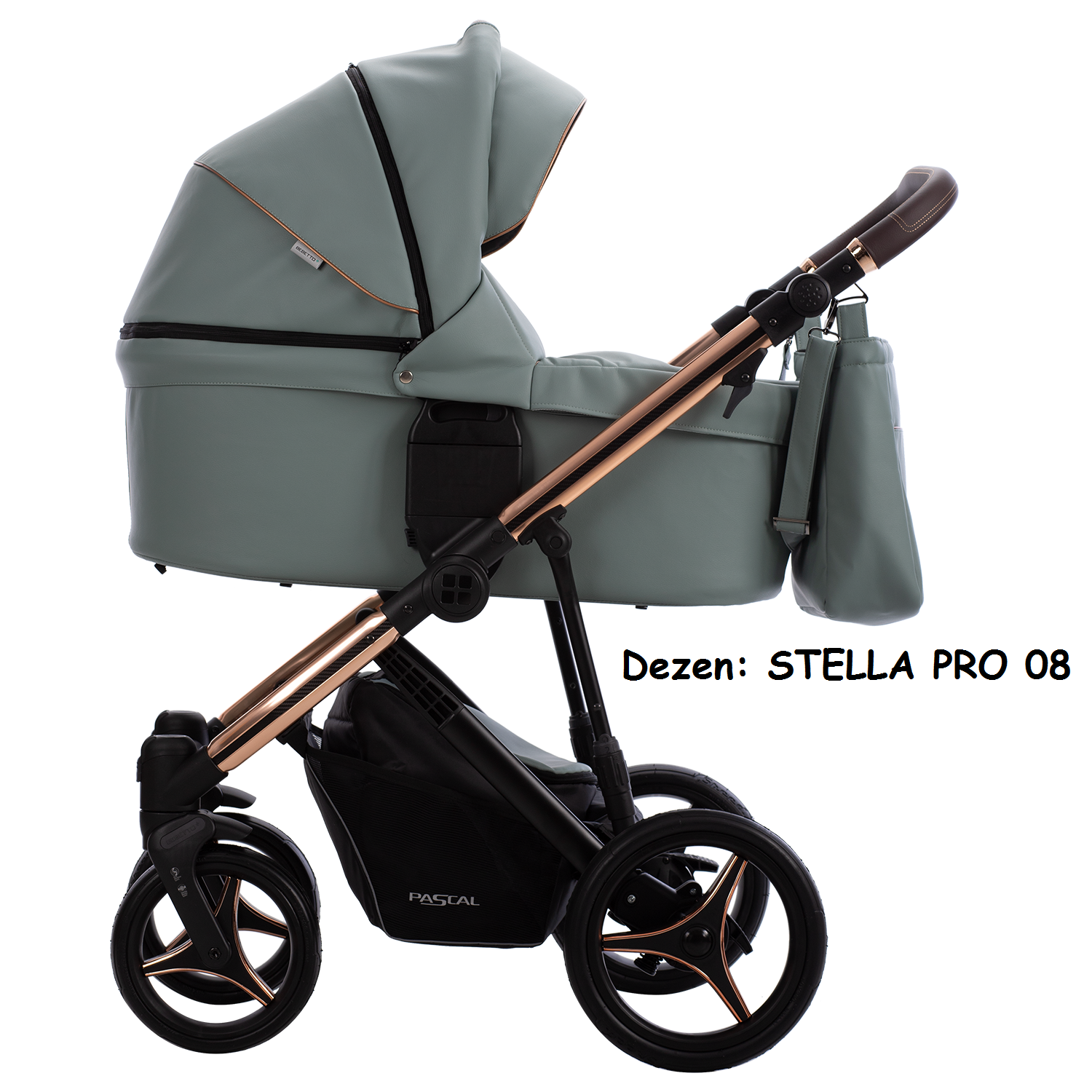 Kolica za bebe Bebetto Pascal 2/3 u 1 STELLA PRO 08 (eko koža)