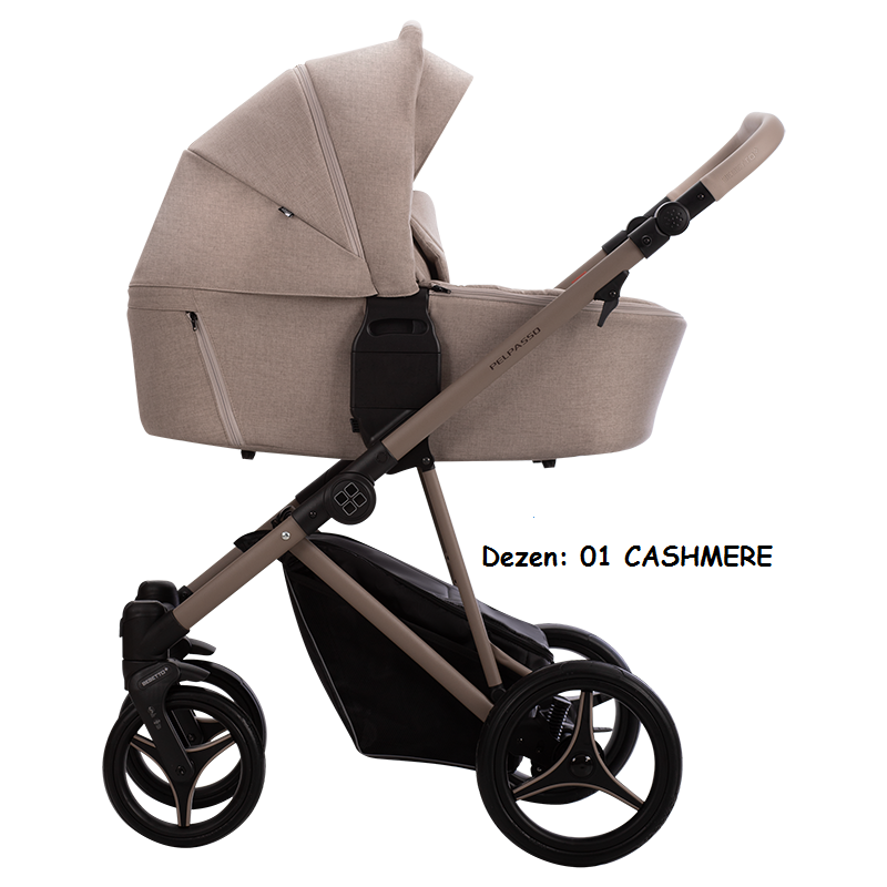 Kolica za bebe Bebetto Pelpasso, set 2/3u1, 01 CASHMERE (platno)