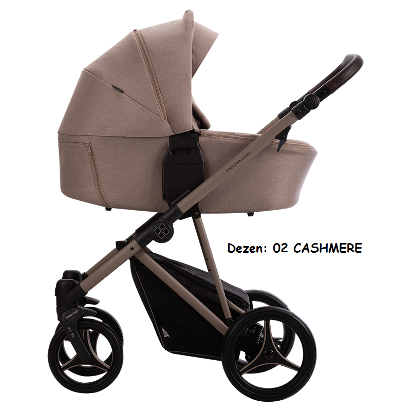 Kolica za bebe Bebetto Pelpasso, set 2/3u1, 02 CASHMERE (platno)
