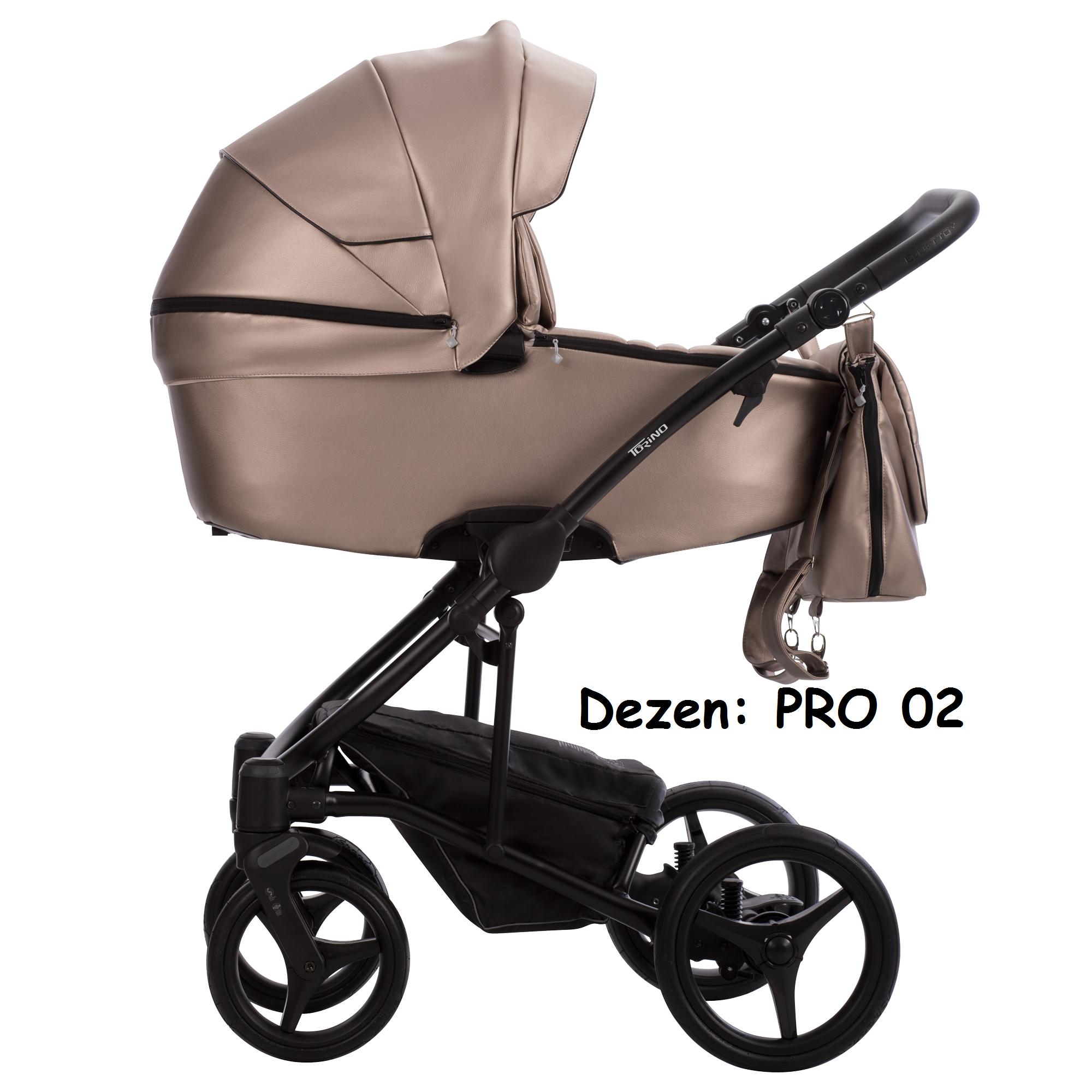 Kolica za bebe Bebetto Torino Premium Class 2/3 u 1 PRO 02 (eko koža)