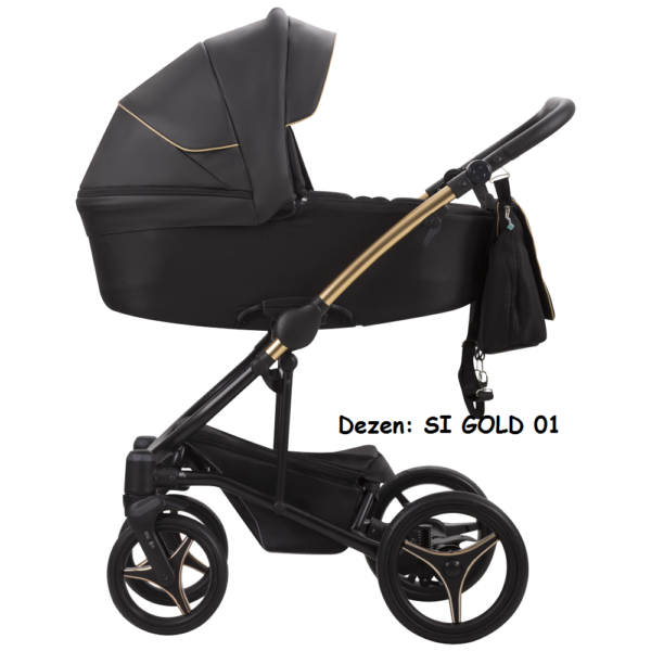 Kolica za bebe Bebetto Torino Premium Class 2/3 u 1 Si gold 01 (eko koža/platno)