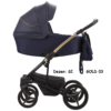 Kolica za bebe Bebetto Torino Premium Class 2/3 u 1 Si gold 03 (eko koža/platno)
