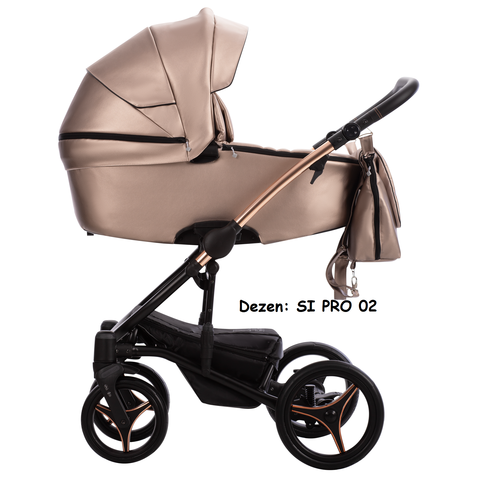 Kolica za bebe Bebetto Torino Premium Class 2/3 u 1 SI PRO 02 (eko koža)